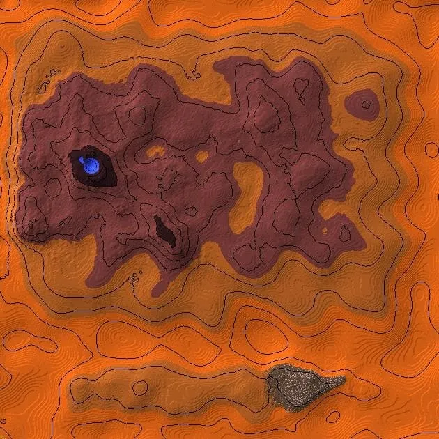 Вид из Нижнего мира с пейзажами адской зоны