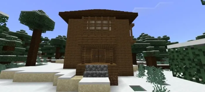 Внешний вид домика в лесу