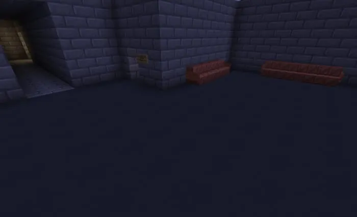 Тюремный дворик с лавочками