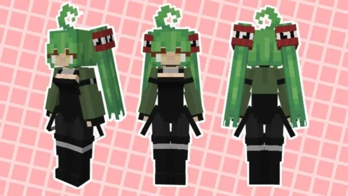 Крипер-девушка на скриншоте