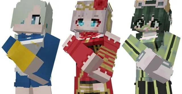 Элизабет, Козетта и Цую из разных аниме в одном месте