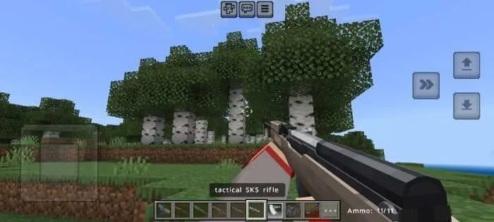 Трехмерная модель оружия в руке