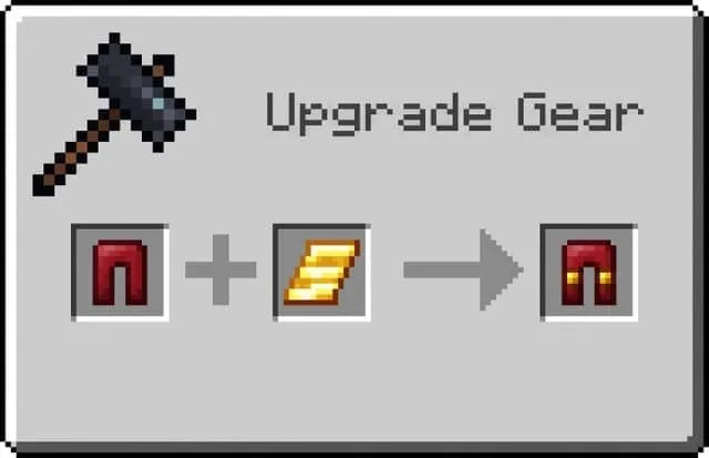 Улучшение поножей из незерита золотом