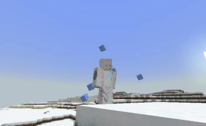 Кубики льда вокруг игрока