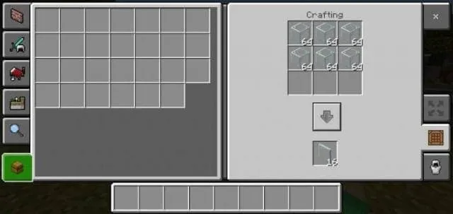 Кнопка быстрого крафта для создания панелей