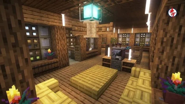 Гостинная с милым интерьером