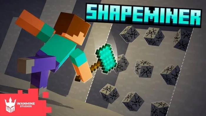 Арт по добыче блоков с помощью молота