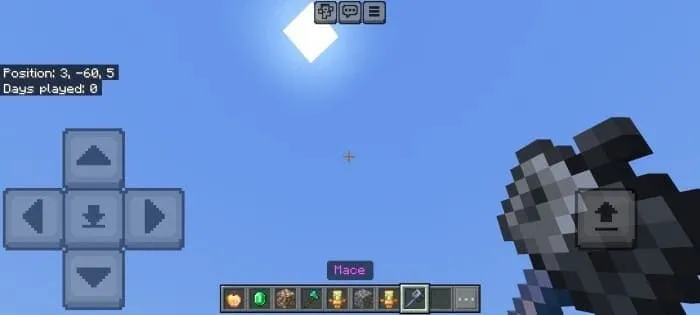 Булава в руке персонажа