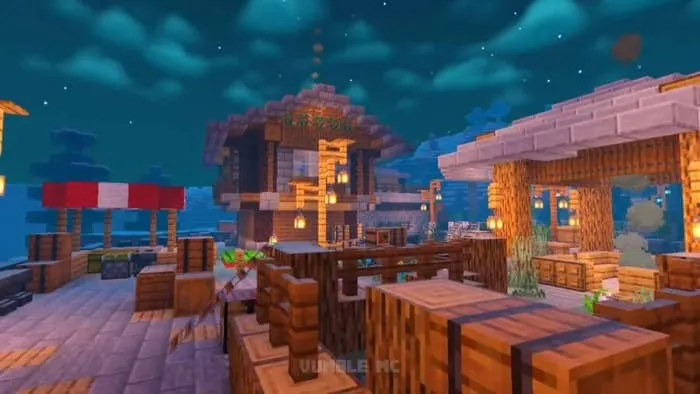 Освещение деревни ночью