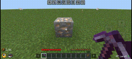 Получение железных слитков с эффектом "Удача"