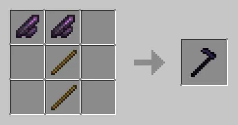 Крафт обсидиановой мотыги