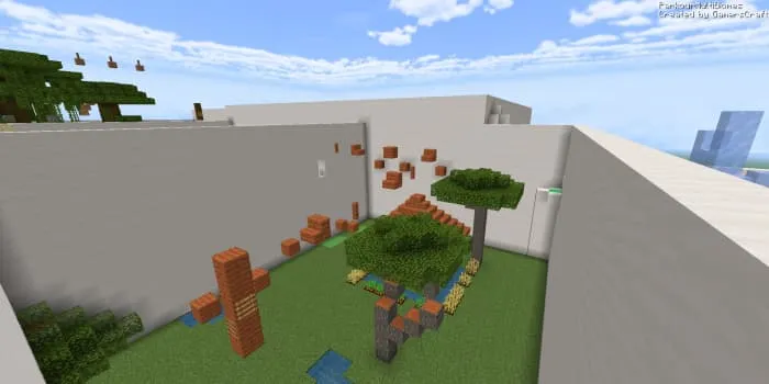 Уровень с блоками из акациевых досок