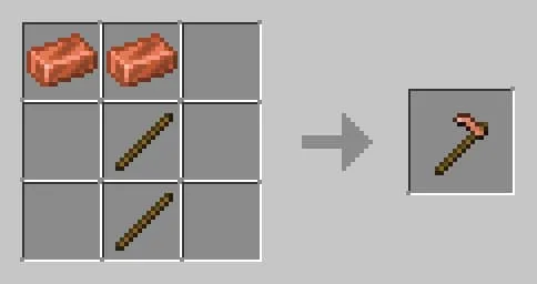 Крафт медной мотыги