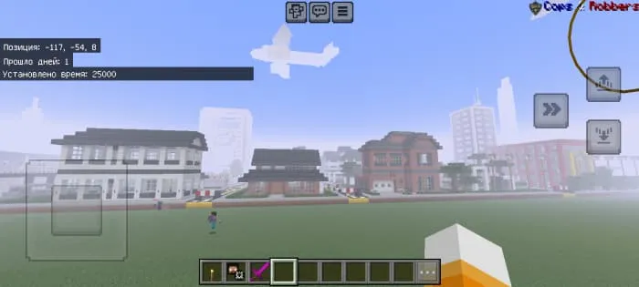 Самолет над городом