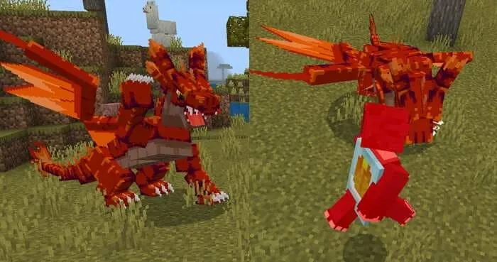 Игрок сражается с драконом