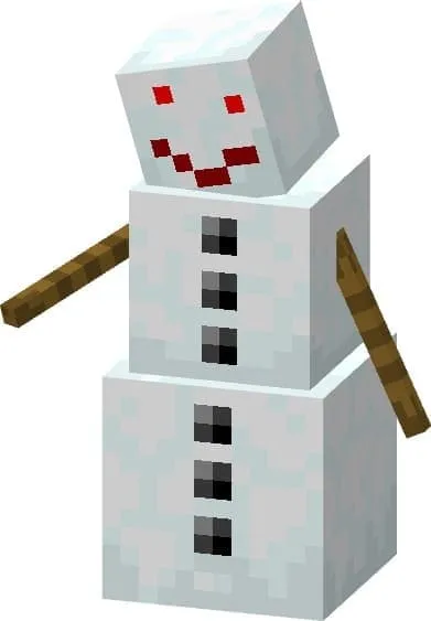 Кровавый снеговик с красными глазами