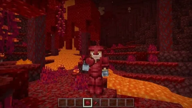 Игрок есть яблоко из смертельного незерита