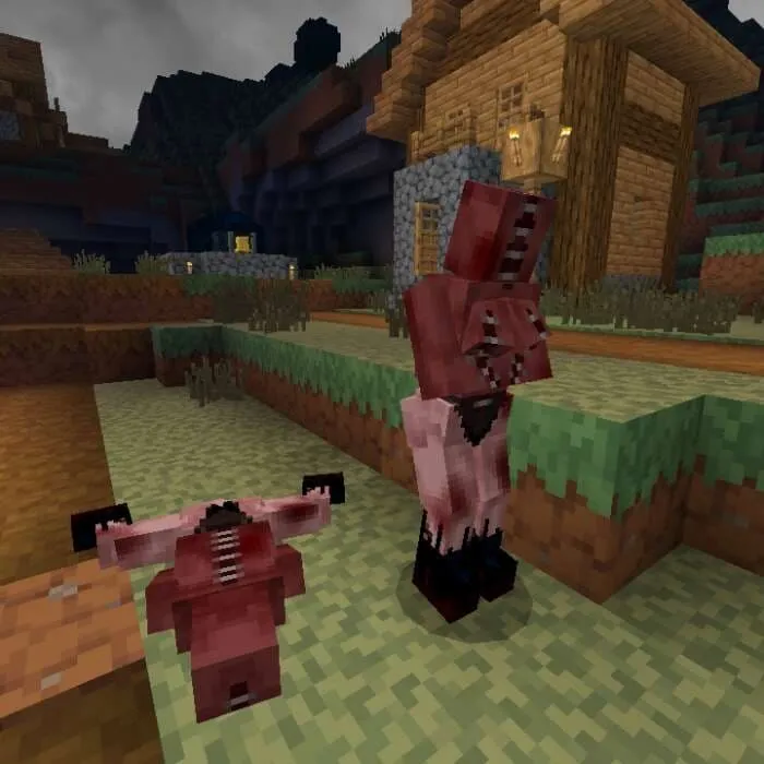 Лежачая фигура в деревне