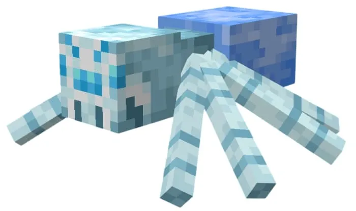 Снежный паук с замерзшими частями