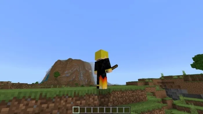 Пример камеры снизу от третьего лица