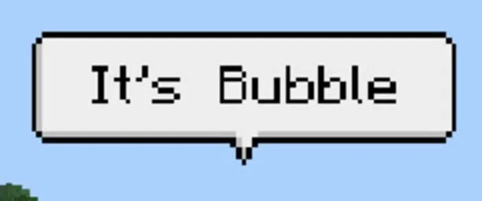 Сообщение игрока отображается в пузырьке, напоминающем стиль комиксов