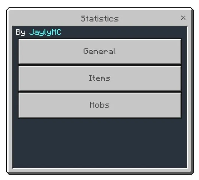 Главное меню из дополнения