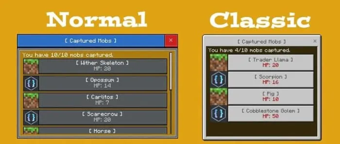 Сравнение версий аддона