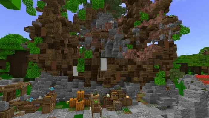 Декорированный дом возле леса