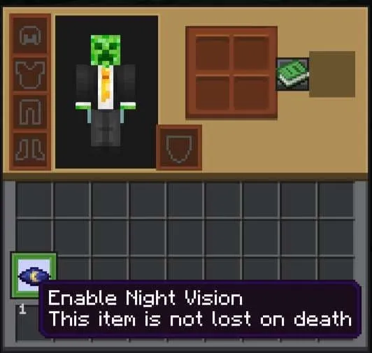 Предмет ночного видения в инвентаре