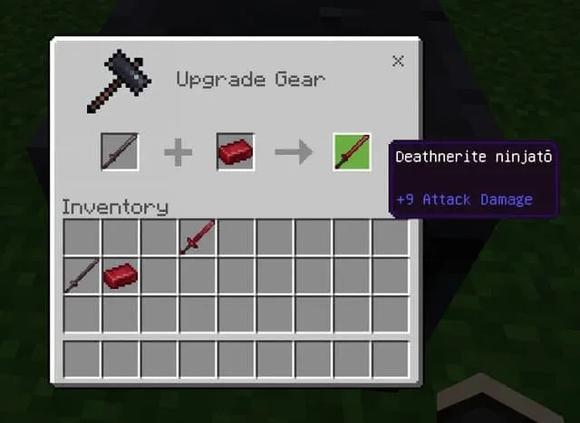 Процесс улучшения предмета через Deathnerite