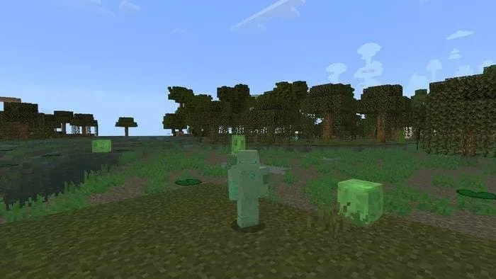 Слаймы в болоте