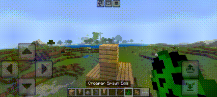 Крипер упал на сталагмит