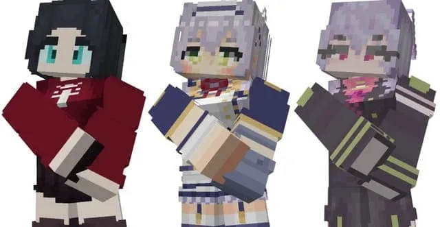 Рин, Сикстина и Шиноа на фоне игрового мира