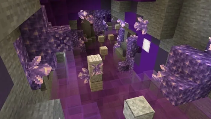 Аметистовый паркур внутри горы