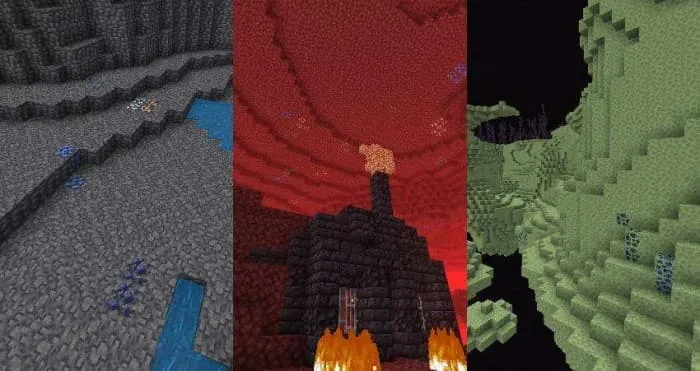 Генерация руды в различных точках