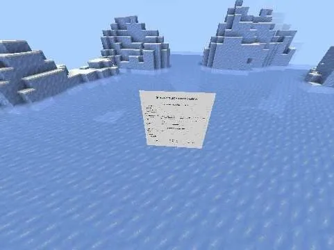 Лист с резюме на льду