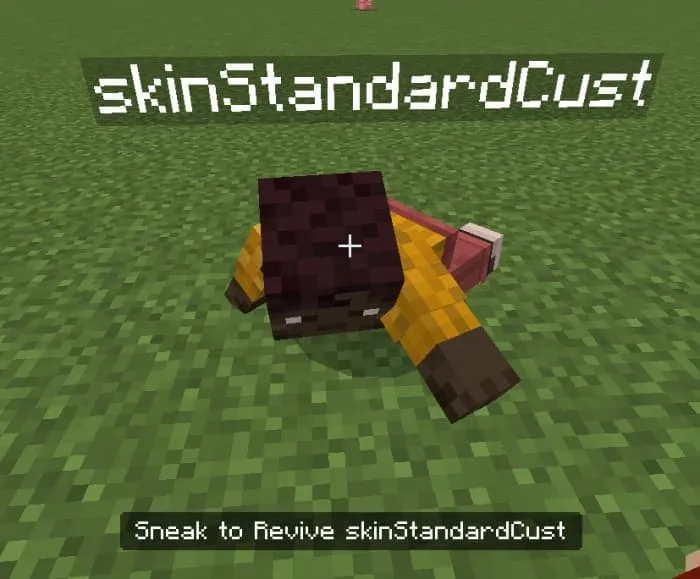 Игрок ползет по земле