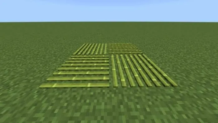 Бамбуковые дорожки на земле