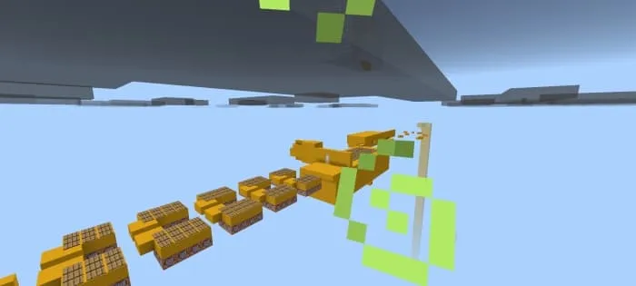 Паркур по желтым блокам