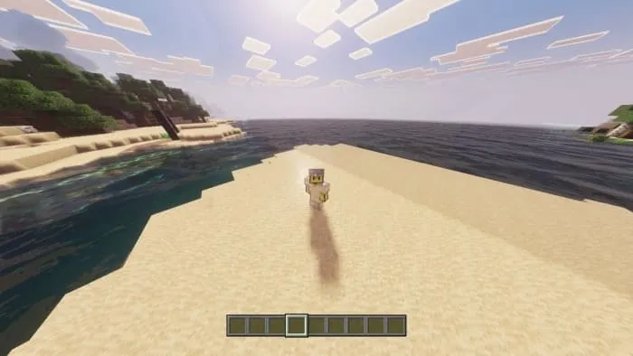 Тени отражаются от игрока