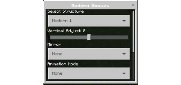 Настройка структуры