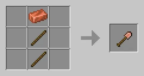 Крафт медной лопаты