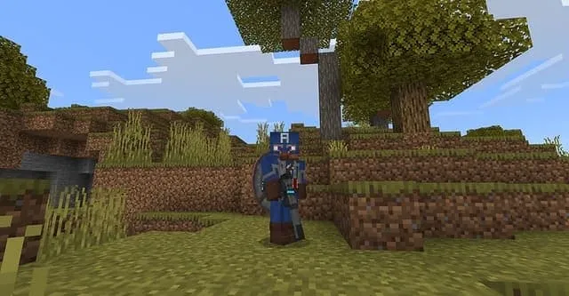 Игрок в одежде Капитана Америки