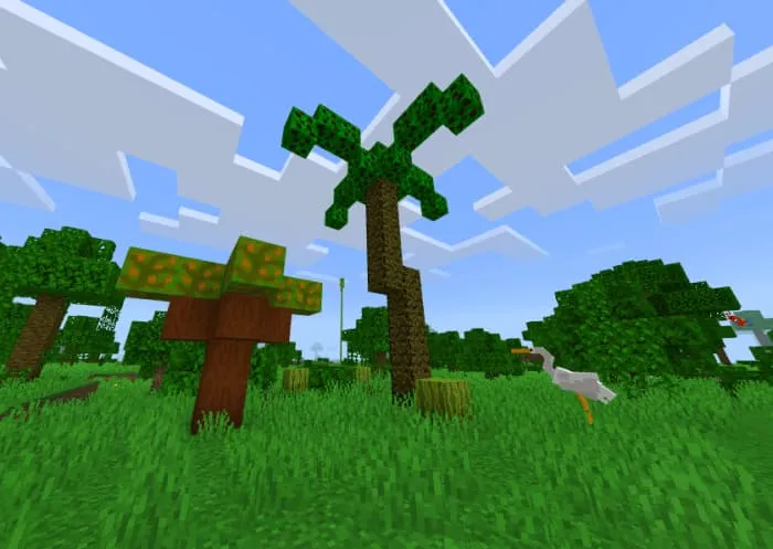 Цапля в теплом биоме