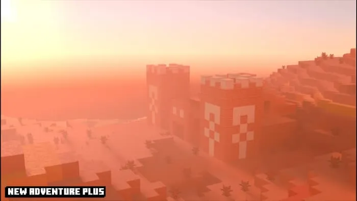 Пустынный храм в красной пустыне