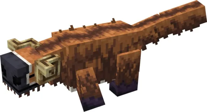 Большой мохнатый моб с закрученными рогами