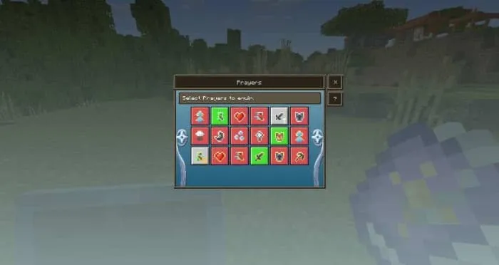 Интерфейс для выбора эффекта