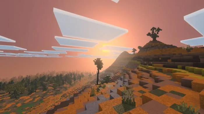 Красивый закат в месе