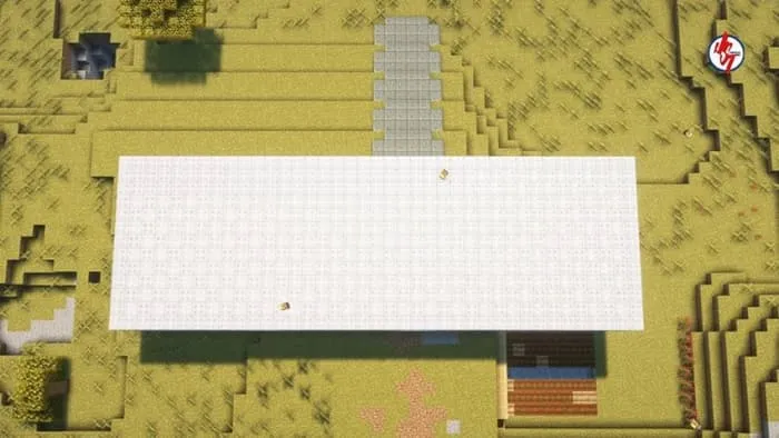 Современный дом сверху