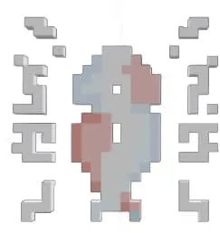 Белый образец древнего моря с рунами